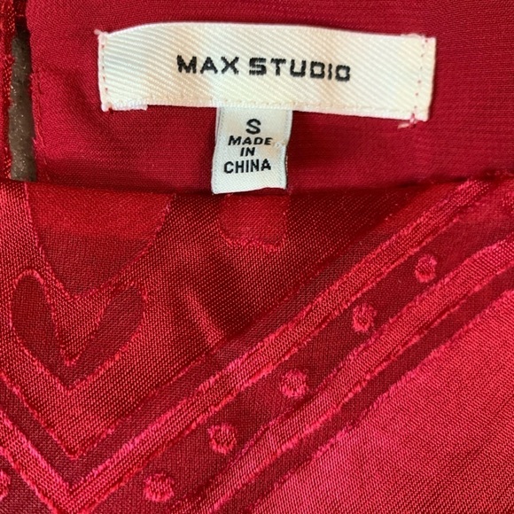 Max Studio Tunic Tank Red Women Boho Size Small to Medium Office - Picture 5 of 8
